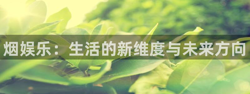 工银聚富收益怎么查看：烟娱乐：生活的新维度与未来方向